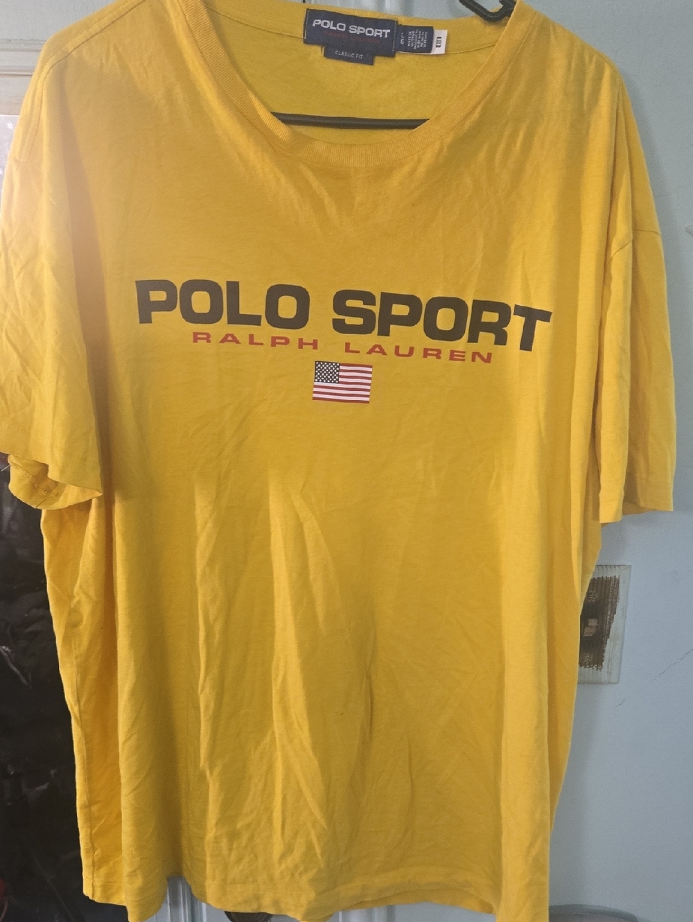 Polo by Ralph Lauren Bright Yellow Polo Sport Logo Tee